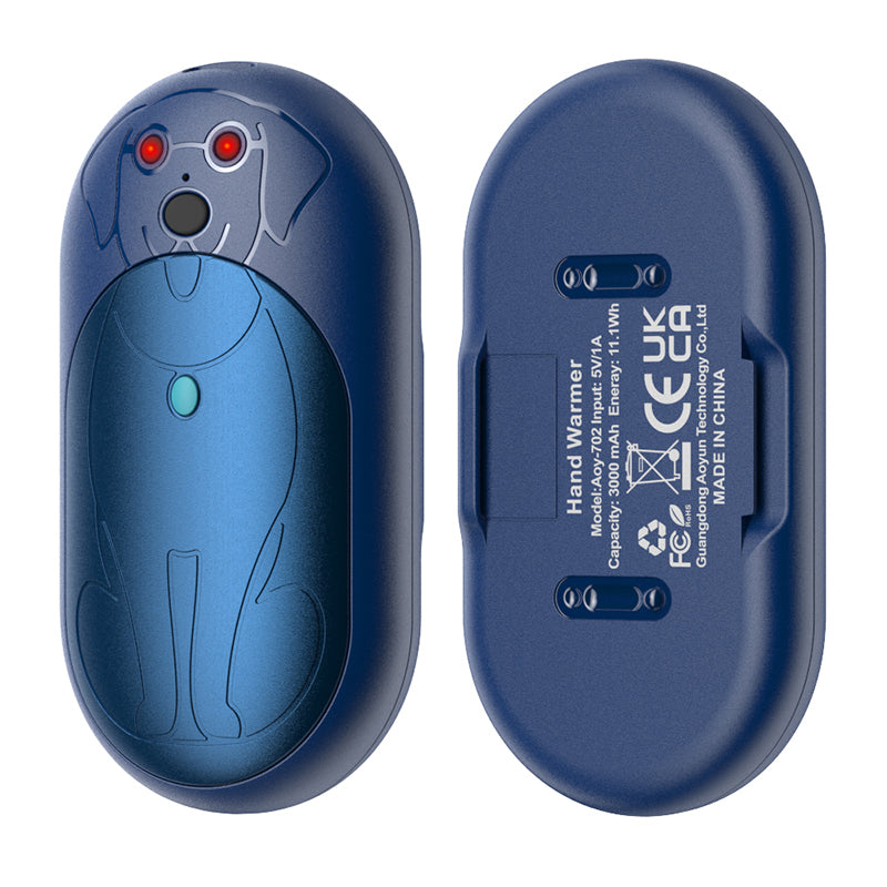 AOY-702 充電式カイロ 電気あんか 2個セット 1個72g 6000mAh大容量バッテリー 超軽量 コンパクト分離式 ハンドウォーマー 20時間連続発熱 3段階温度調整 超軽量 持ち運びやすい 防寒グッズ 冷え性対策 通勤 通学 釣り アウトドアで使える お歳暮 クリスマス お正月 バレンタインデのプレゼント, ブラック
