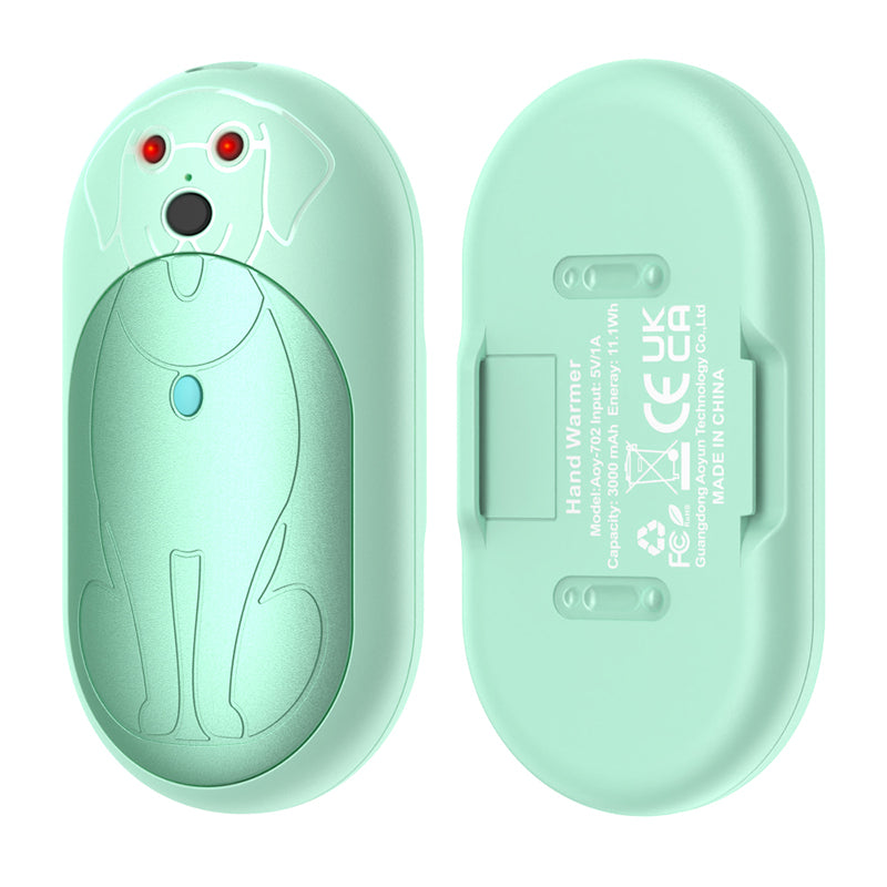 AOY-702 充電式カイロ 電気あんか 2個セット 1個72g 6000mAh大容量バッテリー 超軽量 コンパクト分離式 ハンドウォーマー 20時間連続発熱 3段階温度調整 超軽量 持ち運びやすい 防寒グッズ 冷え性対策 通勤 通学 釣り アウトドアで使える お歳暮 クリスマス お正月 バレンタインデのプレゼント, ブラック