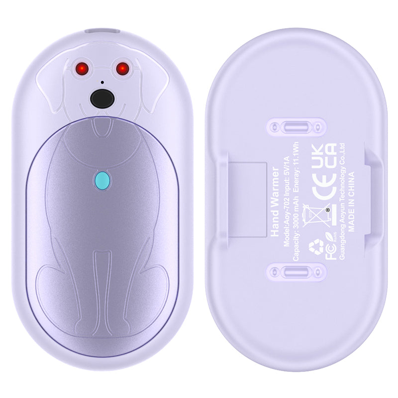 AOY-702 充電式カイロ 電気あんか 2個セット 1個72g 6000mAh大容量バッテリー 超軽量 コンパクト分離式 ハンドウォーマー 20時間連続発熱 3段階温度調整 超軽量 持ち運びやすい 防寒グッズ 冷え性対策 通勤 通学 釣り アウトドアで使える お歳暮 クリスマス お正月 バレンタインデのプレゼント, ブラック