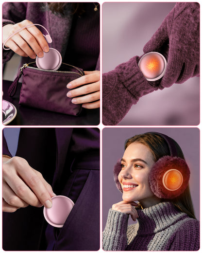 2025年超人気　新規設計充電式カイロ　従来より発熱スピード向上 よりスリム、軽量　ワンタッチで瞬時ポカポカ